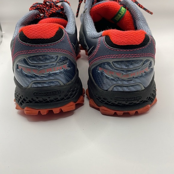 Saucony - Run Any Where Classic Outdoor Trail Running Shoes - Grey / Orange - 9 - Picture 14 of 15